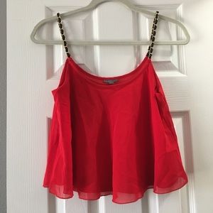 Charlotte Russe Flowy Chain Strap Crop Top