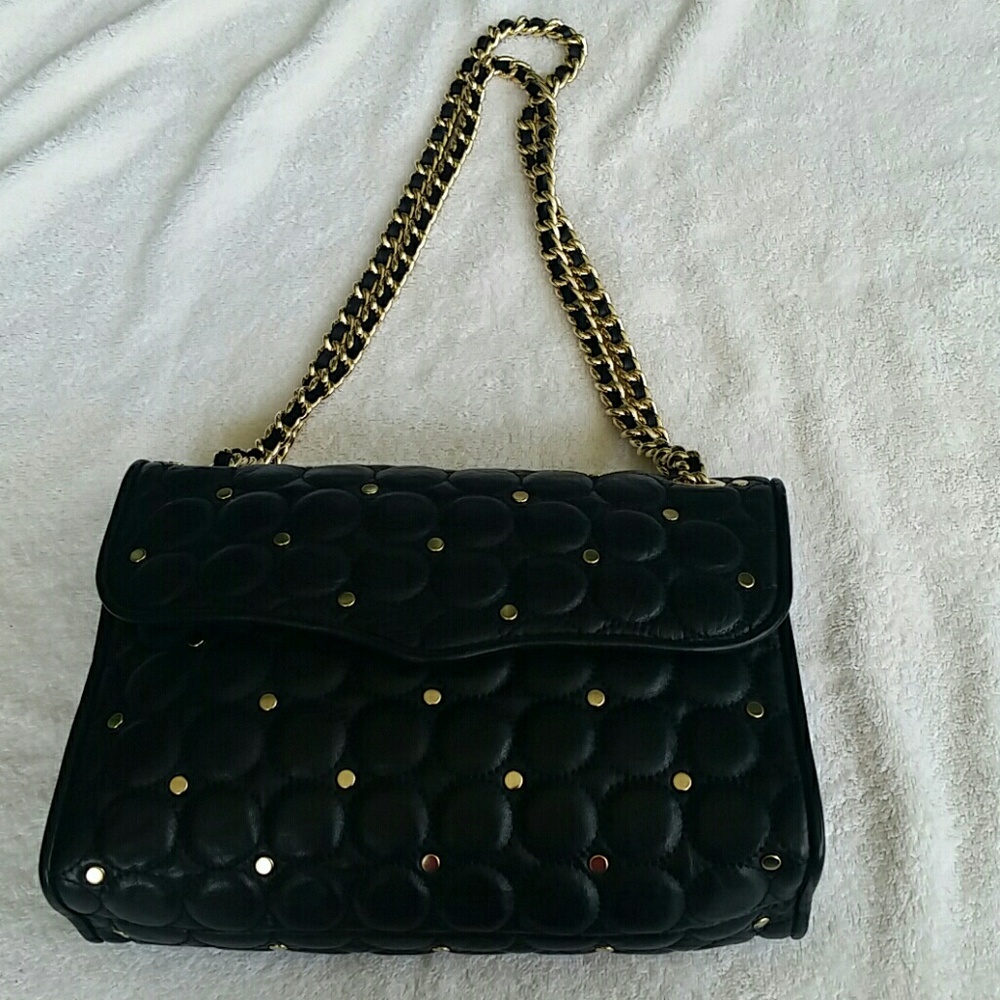 Rebecca Minkoff quilted black leather bag