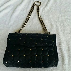 Rebecca Minkoff quilted black leather bag