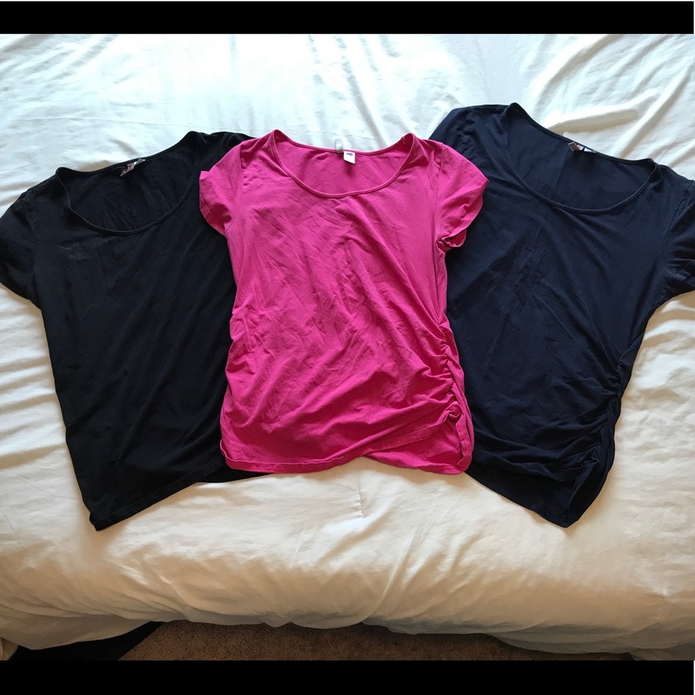 Four maternity tees