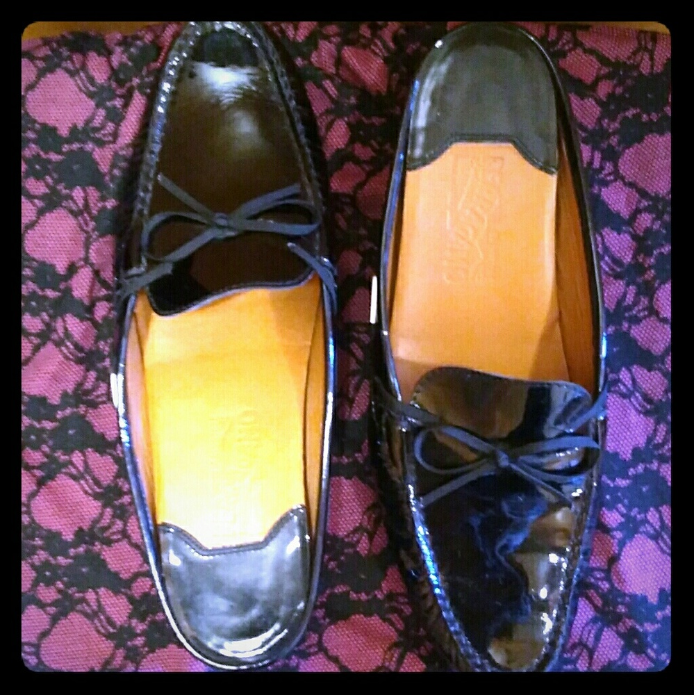 Salvatore Ferragamo black leather mules