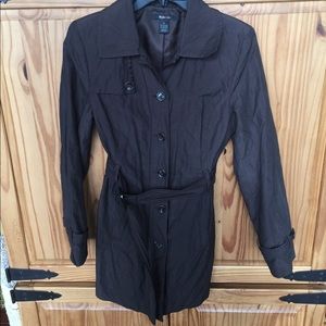 Light weight brown button up jacket