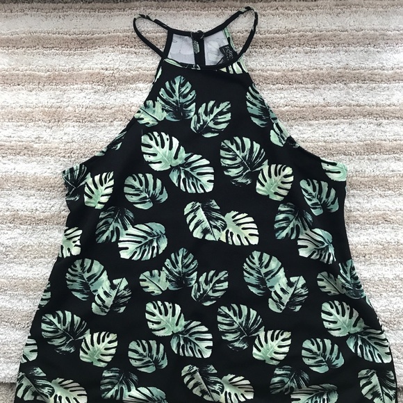 Palm Leaf Forever 21+ 0X Polyester Dress - Picture 1 of 3