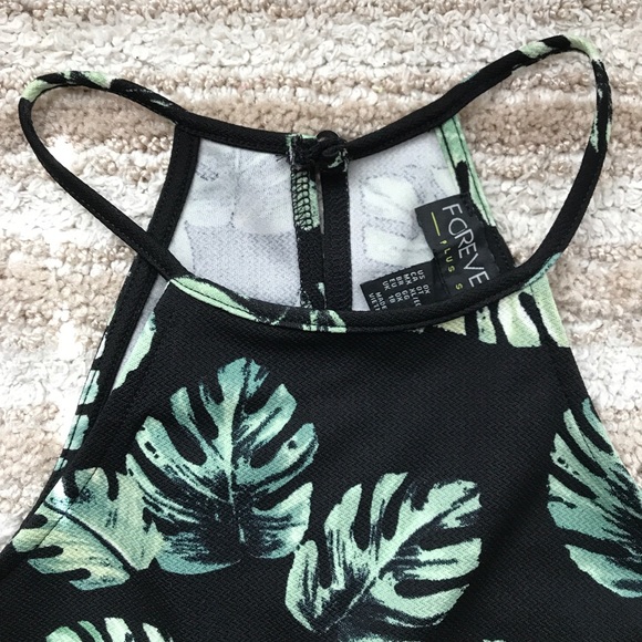 Palm Leaf Forever 21+ 0X Polyester Dress - Picture 2 of 3