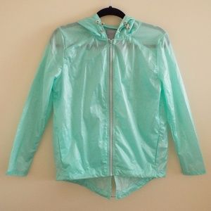 🌧🦋 NWOT AEROPOSTALE AQUA WINDBREAKER JACKET