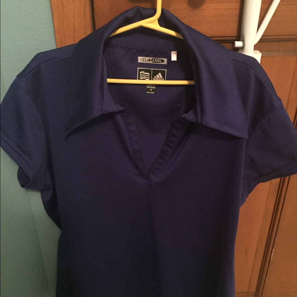 Women's adidas golf shirt.