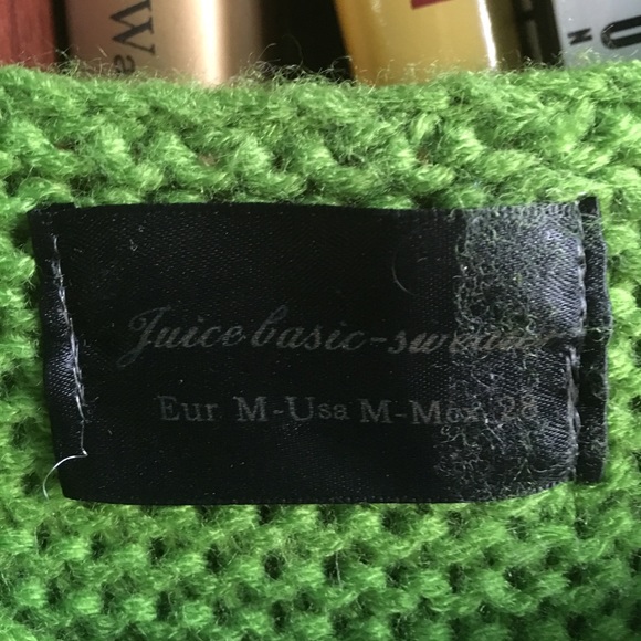 Anthropologie sweater- bright green with zippers - Picture 2 of 4