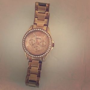 Rose Gold Fossil Watch