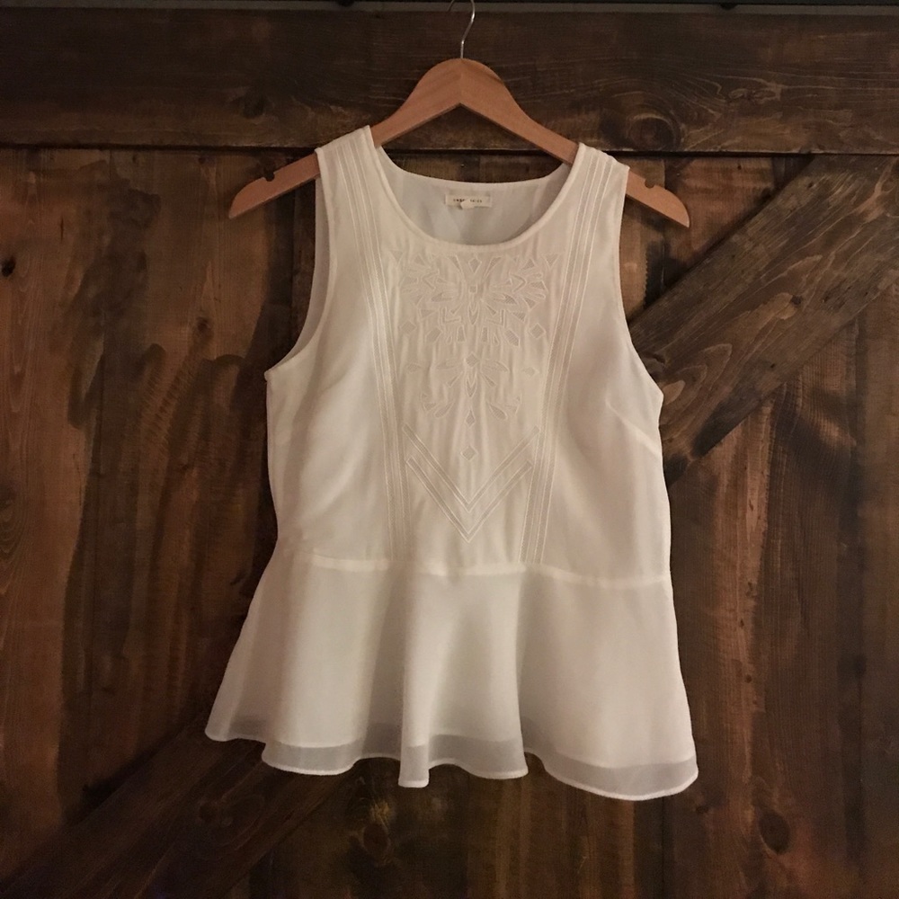 White embroidered top