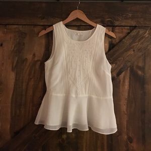 White embroidered top