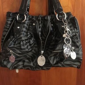 Zebra print Kathy van Zeeland handbag