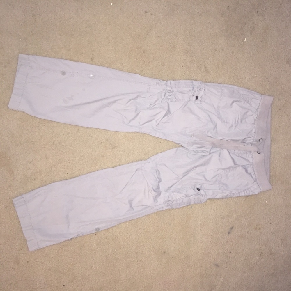 A used pair of gray pants