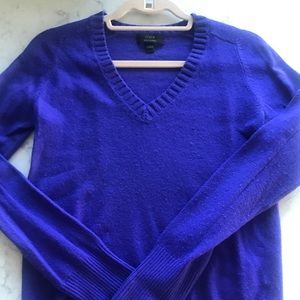 J crew bright purple cashmere sweater