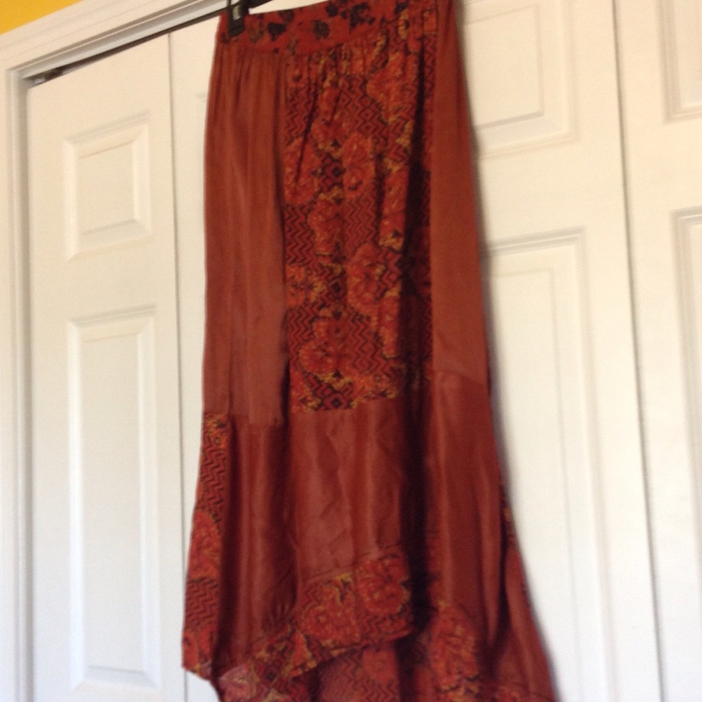 Skirt silky different fabrics Gorgeous Orange