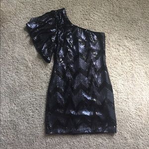 Black sequined dress