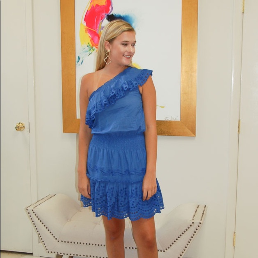 NWT Eyelet Cotton One Shoulder Dress
