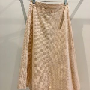 J.Crew Peach and Gray Striped A-Line Skirt GUC J.Crew Peach and Gray Striped A-Line Skirt GUC