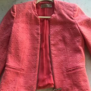 Pink Zara zip blazer