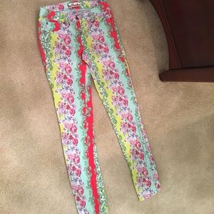 True freedom multi-color mid rise  skinny jeans