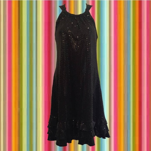 Dresses & Skirts - vintage 90's black on black sparkly party dress Dresses & Skirts - vintage 90's black on black sparkly party dress