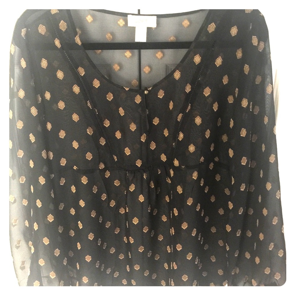 Black and Gold Loft Top