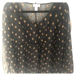 Black and Gold Loft Top