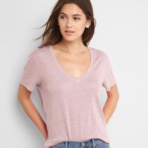 GAP Linen V Neck Tee