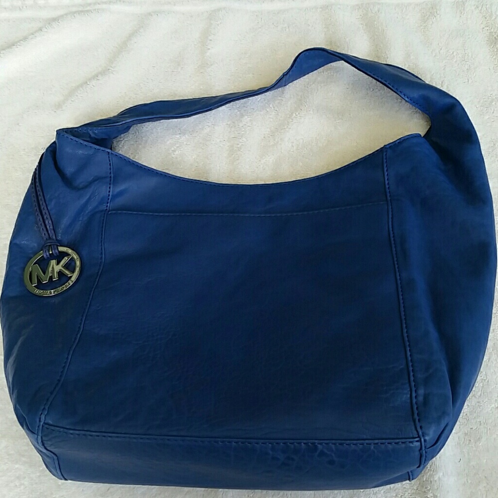 Michael Kors blue leather bag