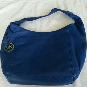Michael Kors blue leather bag