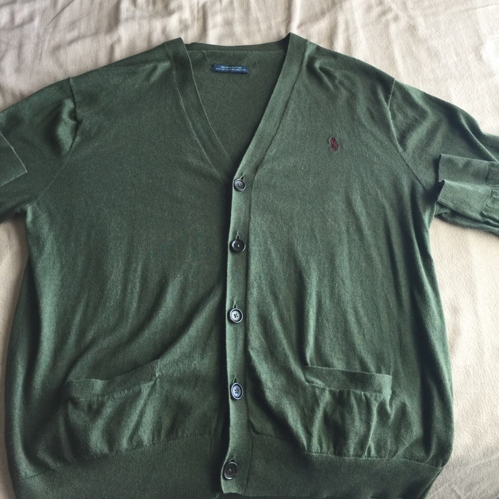 Olive Green Ralph Lauren Cardigan
