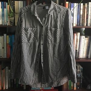 Black and white gingham button down from H&M