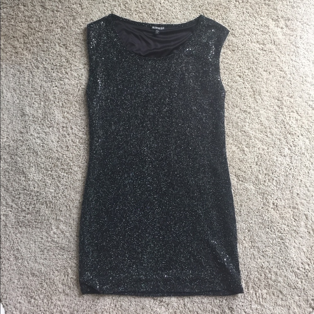 Express Black Sequined dress