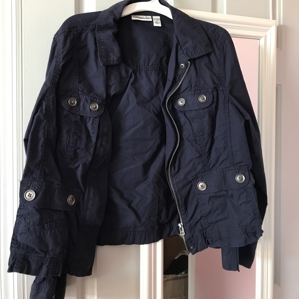 Navy utility jacket, size Petite M