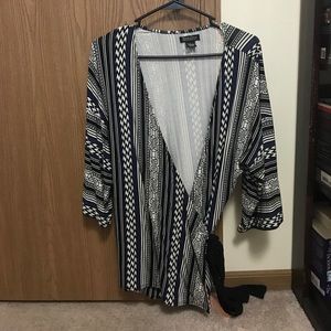 lucky brand tie front criss cross top