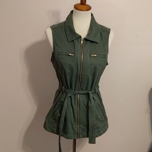 Guess Green Military Vest