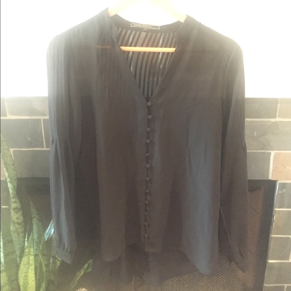 Beautiful black silky blouse