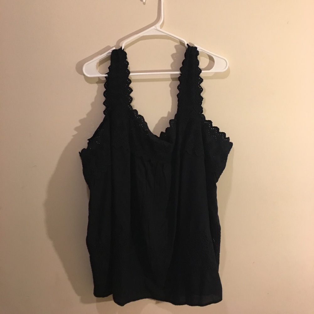 Black Crochet Tank