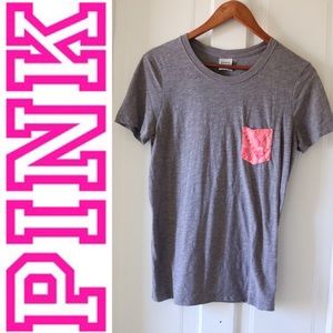 VS PINK gray t-shirt