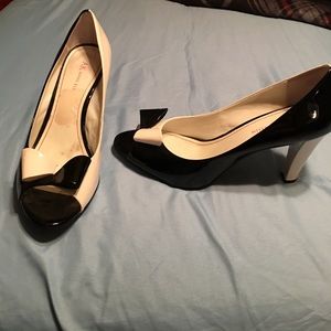 Anne Klein’s black and white pumps