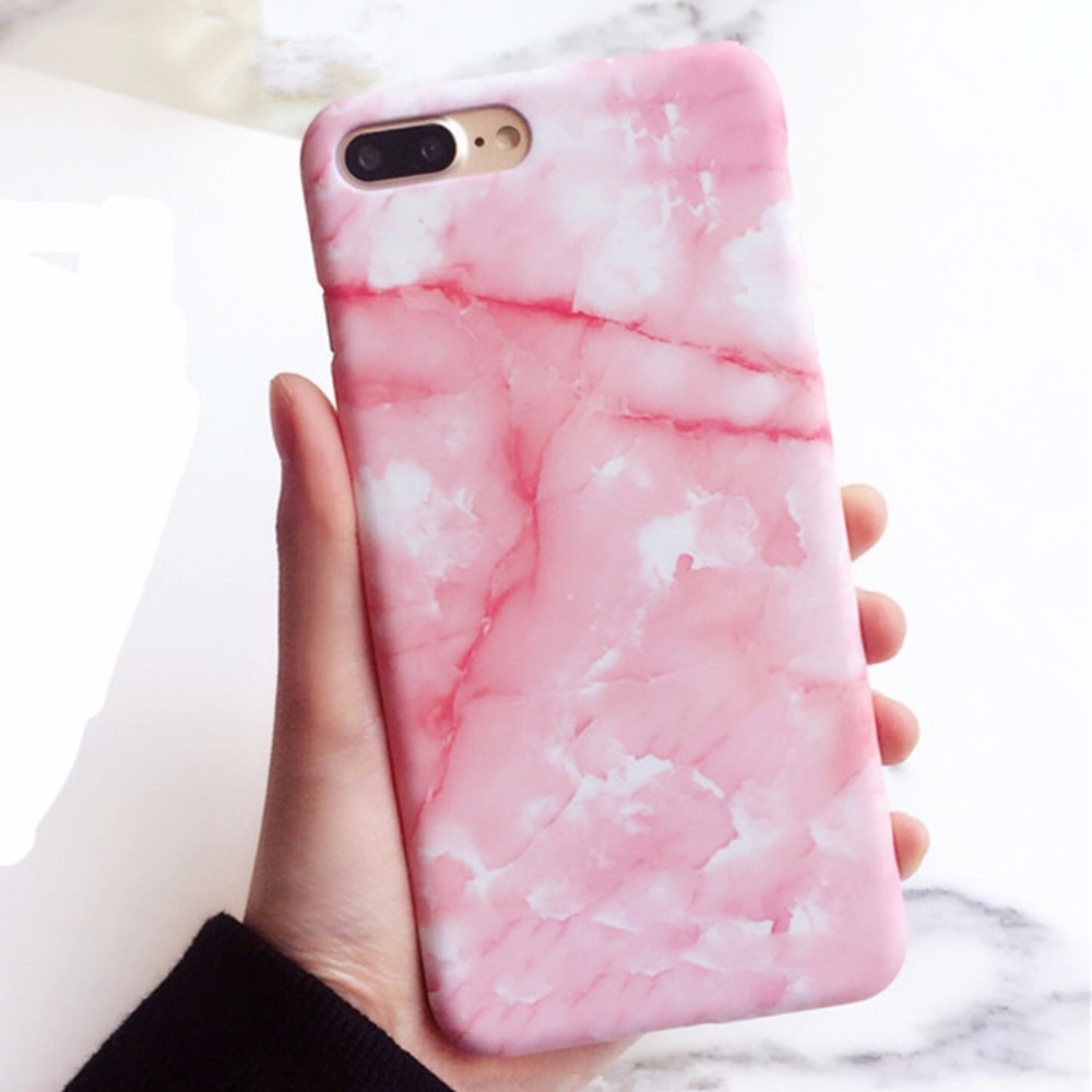 iPhone Baby Pink Marble Case - Picture 2 of 5