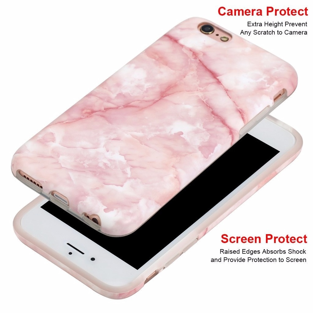 iPhone Baby Pink Marble Case - Picture 3 of 5