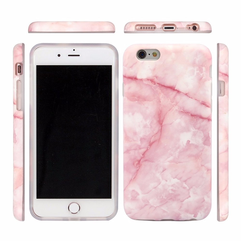 iPhone Baby Pink Marble Case - Picture 5 of 5