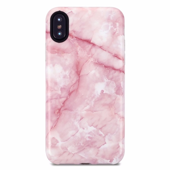 iPhone Baby Pink Marble Case - Picture 4 of 5