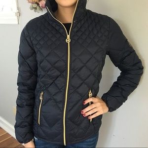 Michael Kors Navy Packable Down Jacket size Small