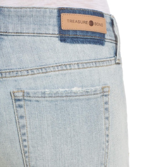 Distressed Crop Light Blue Jean Treasure & Bond - Picture 5 of 7