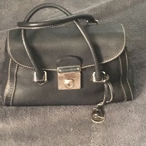 Small black Leather Dooney and Bourke w/ key lock.