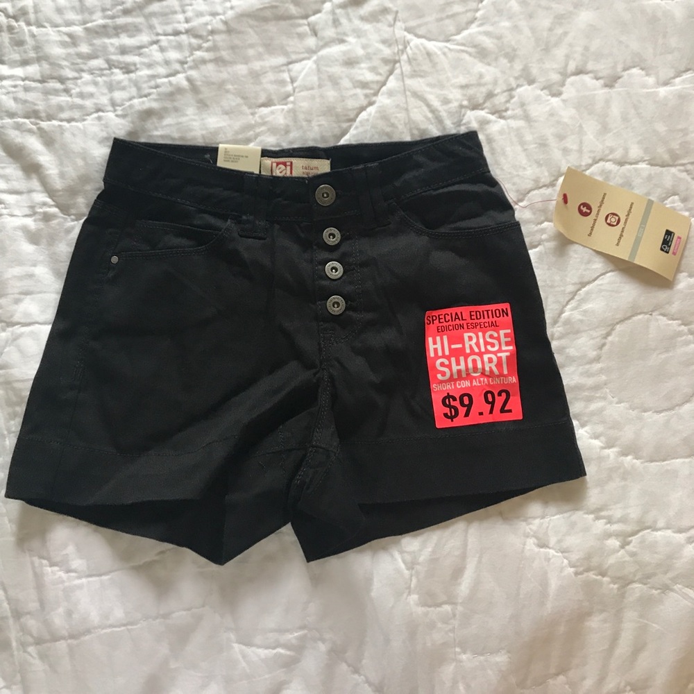 Black High Rise Shorts