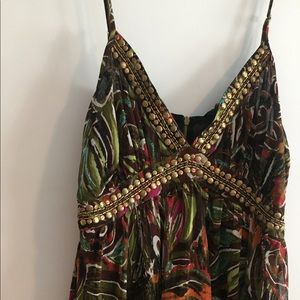 Chelsea And Theodore Embellished Green Maxi Dress