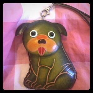 Green dog coin purse