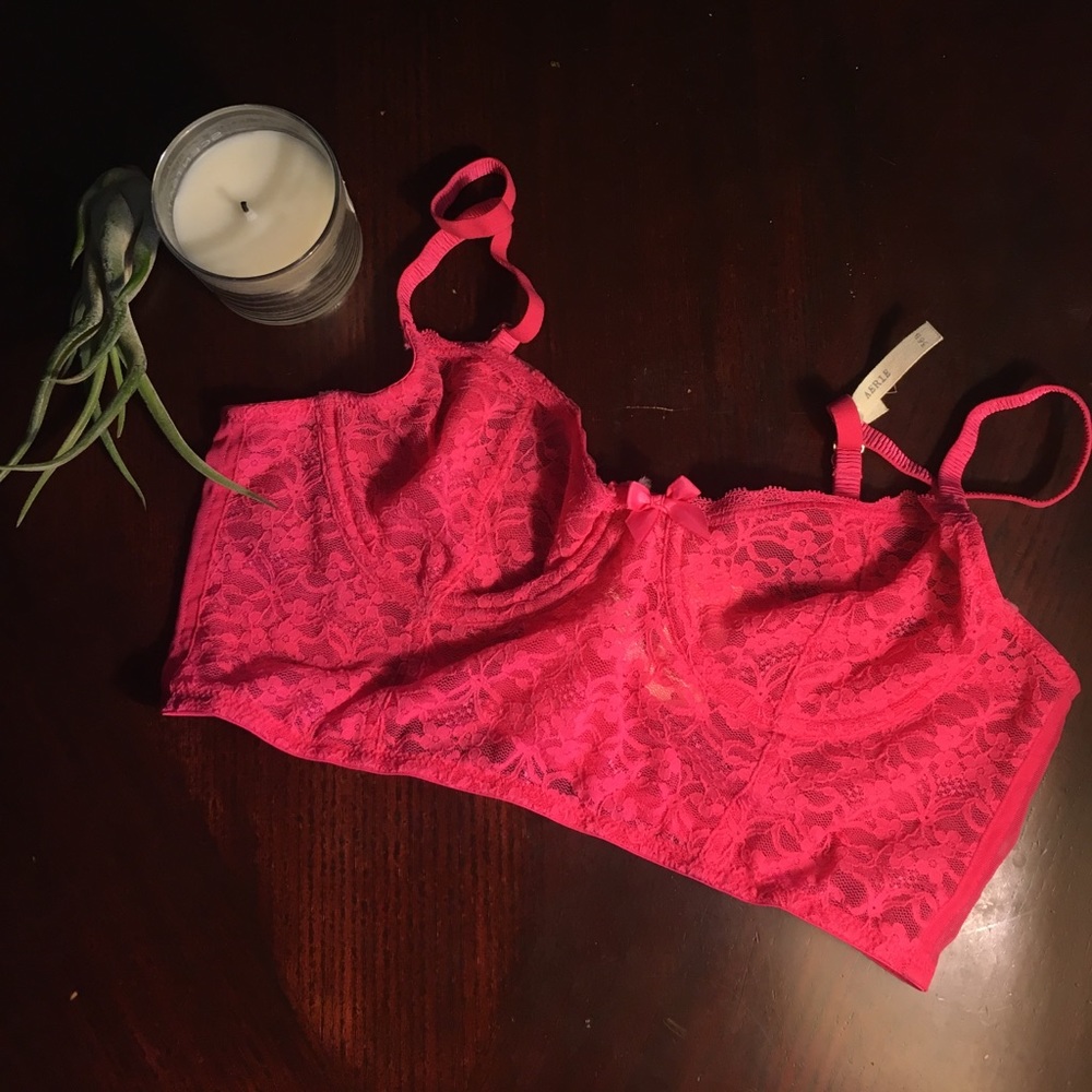 Last Chance! Aerie / Pink lace balconette bra